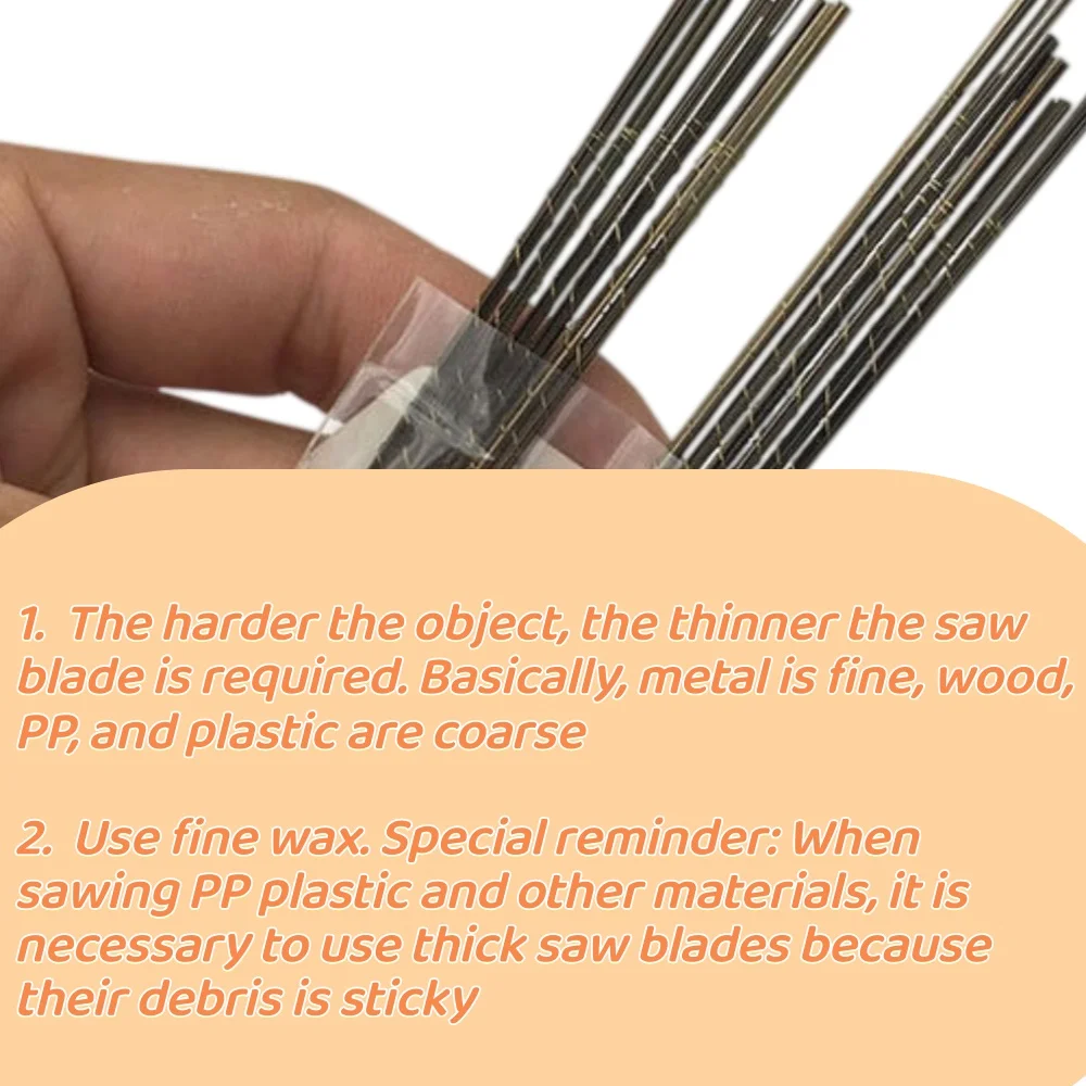 PHYHOO 12pcs Tungsten Steel Double Sword Saw Cutting Blades Jewelers Saw Cutting Blades Metal Jewelry Wax Engraving DIY Hand