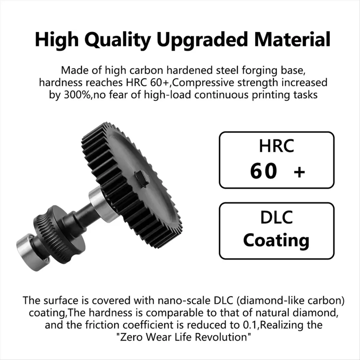 

(A75T) 2 шт. для Creality K2 Plus: Комбинированный приводной ролик из закаленной стали с нанопокрытием CFS, 5-позиционный, износостойкий, запчасти для 3D-принтера