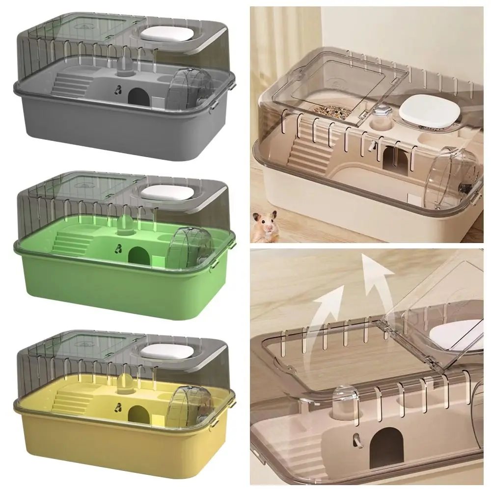 

Convenient Double Layer Hamster Cage Sturdy Breathable Small Animal Carrying Cage Ventilation Breathable Large Space Pet House