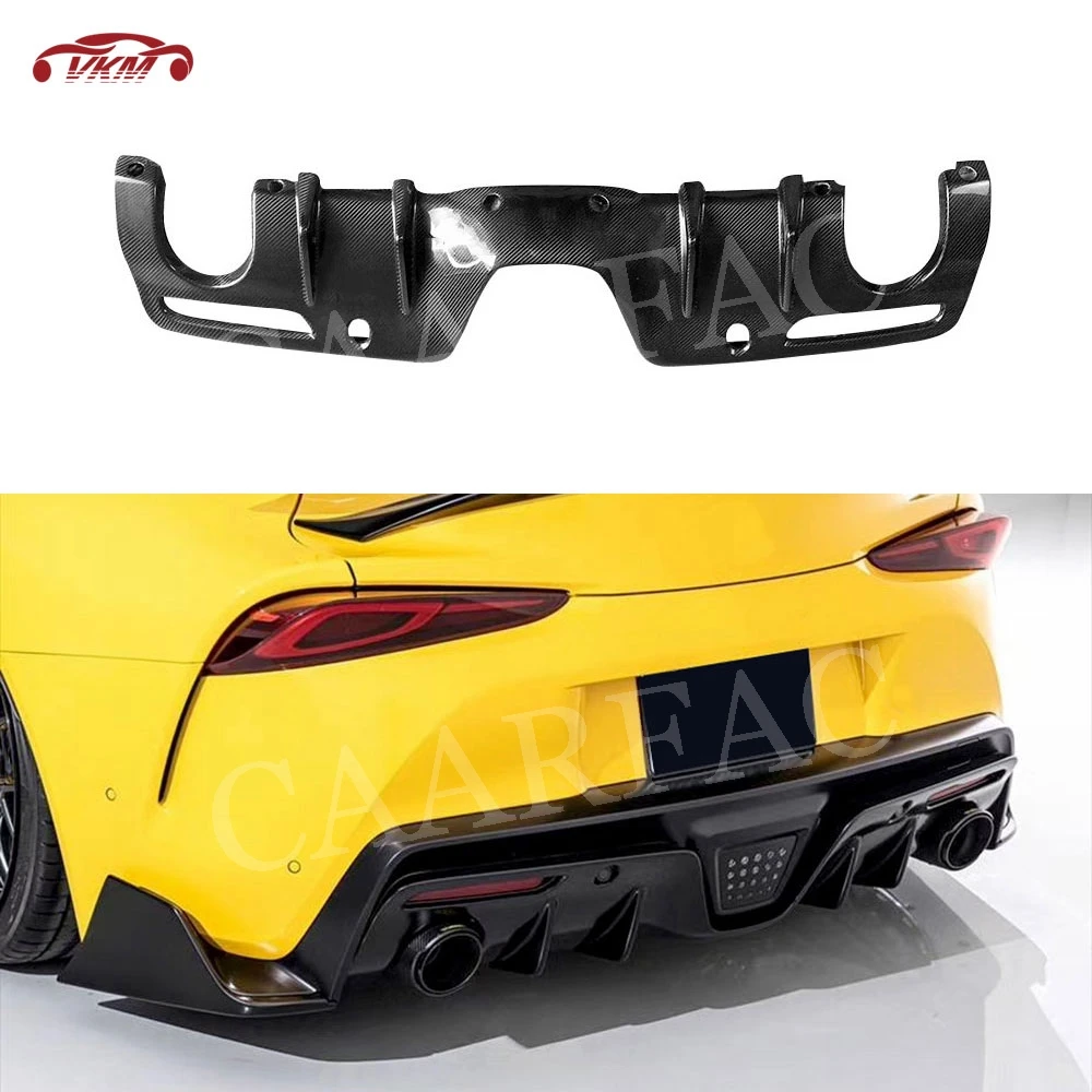 Carbon Fiber Rear Bumper Diffuser FRP Black Lip Spoiler For Toyota Supra 2019 2020 A Style Auto Car Decoration