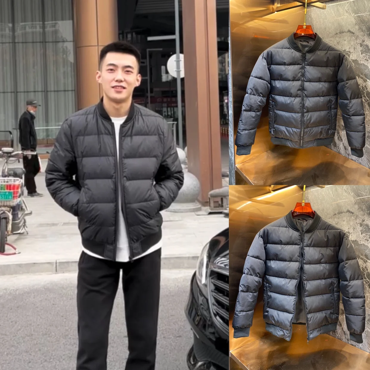 

Cleanfit Baseball Jaet Men's Winter New Sle Slim Fit Casual Cotton Coat Versatile Trendy Outerwear ort Length Zipper
