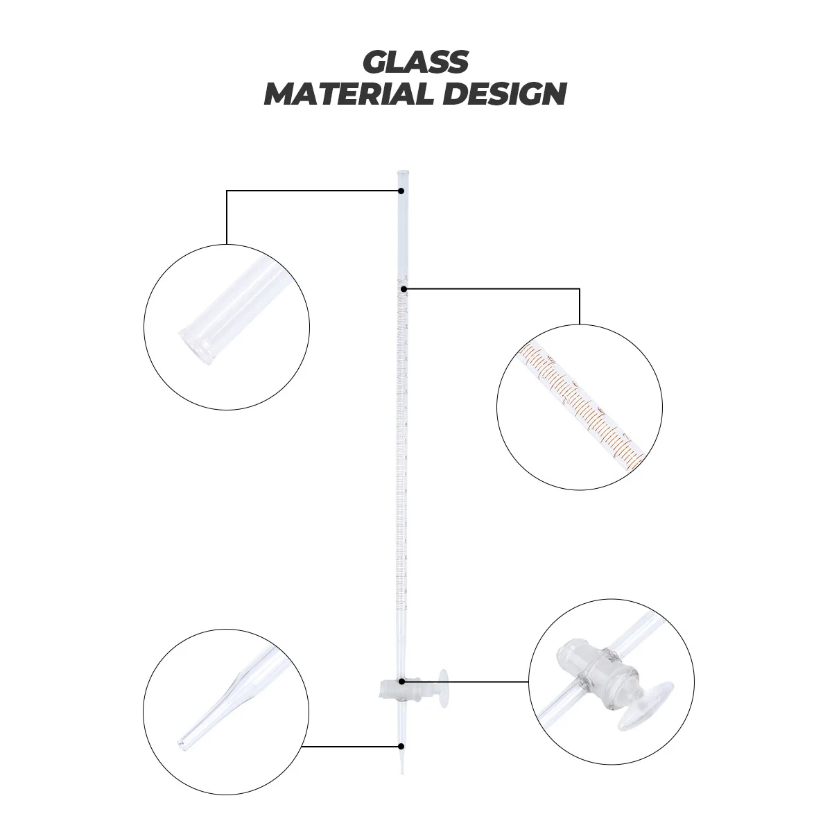 

1Pcs Acid Laboratory Glass Instrument Easy Use Chemical Experiment Tool for Junior High School Teaching