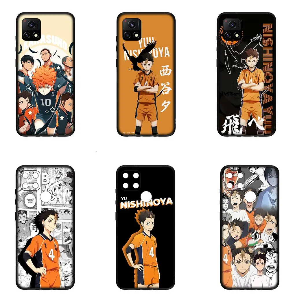 Karasuno Haikyuu يو Nishinoya يو يو يو غلاف الهاتف لسامسونج غالاكسي نوت 20 الترا 10 8 9 S10 لايت S9 + A6 A8 زائد A7 A9 غطاء