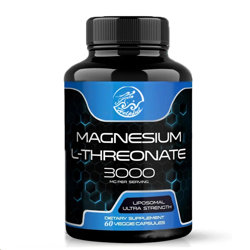 L-Threonate Magnesium Supplemental Capsules 60 capsules with 3000mg high absorption liposomes for brain, sleep support, energy