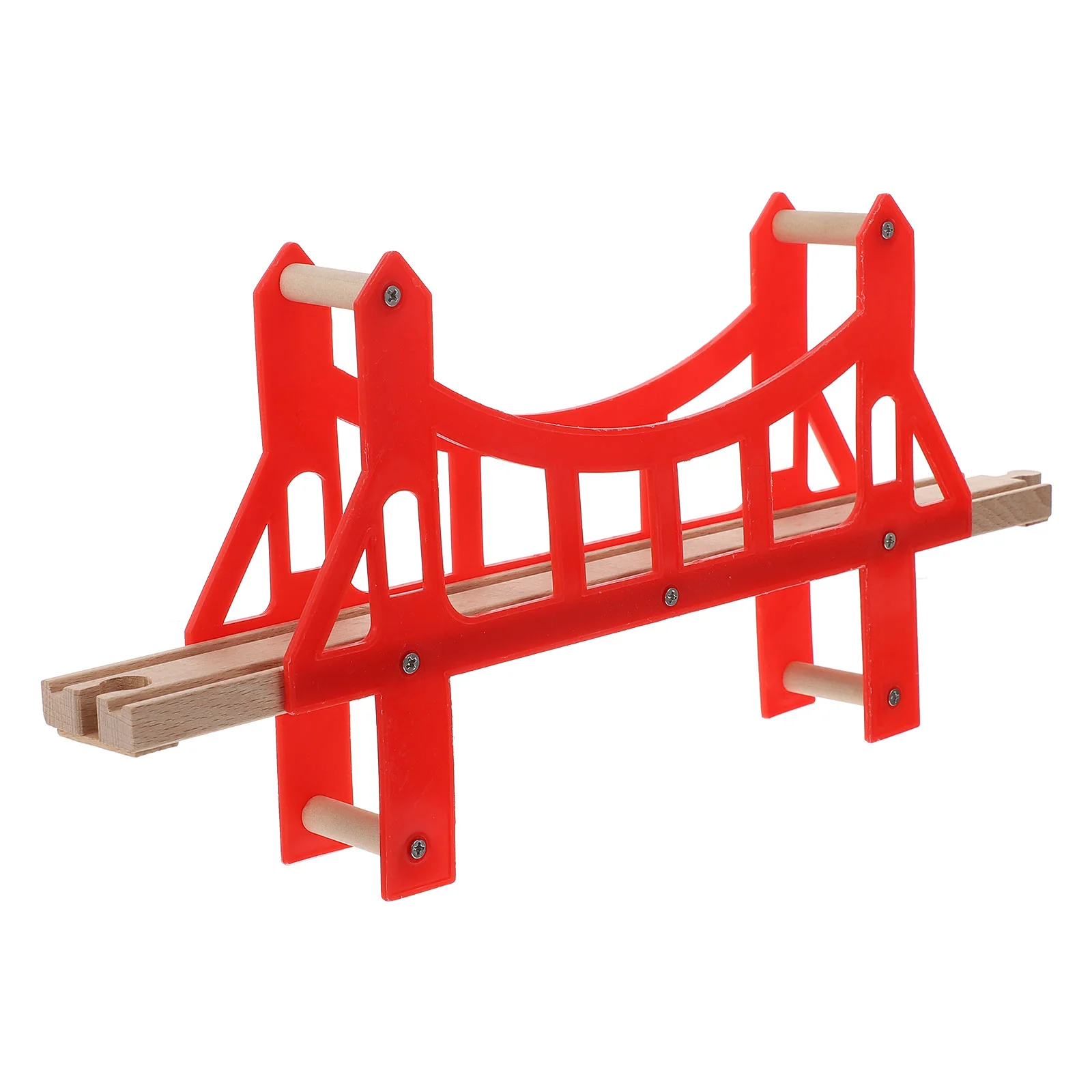 Track Toy Suspension Train Bridge Set Accessories for Kids Railway Expansion Wooden Expand Scene