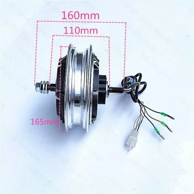 10 Inch 36V 48V Brushless Hub Motor Kit with Controller Throttle for Rear Wheel Conversion