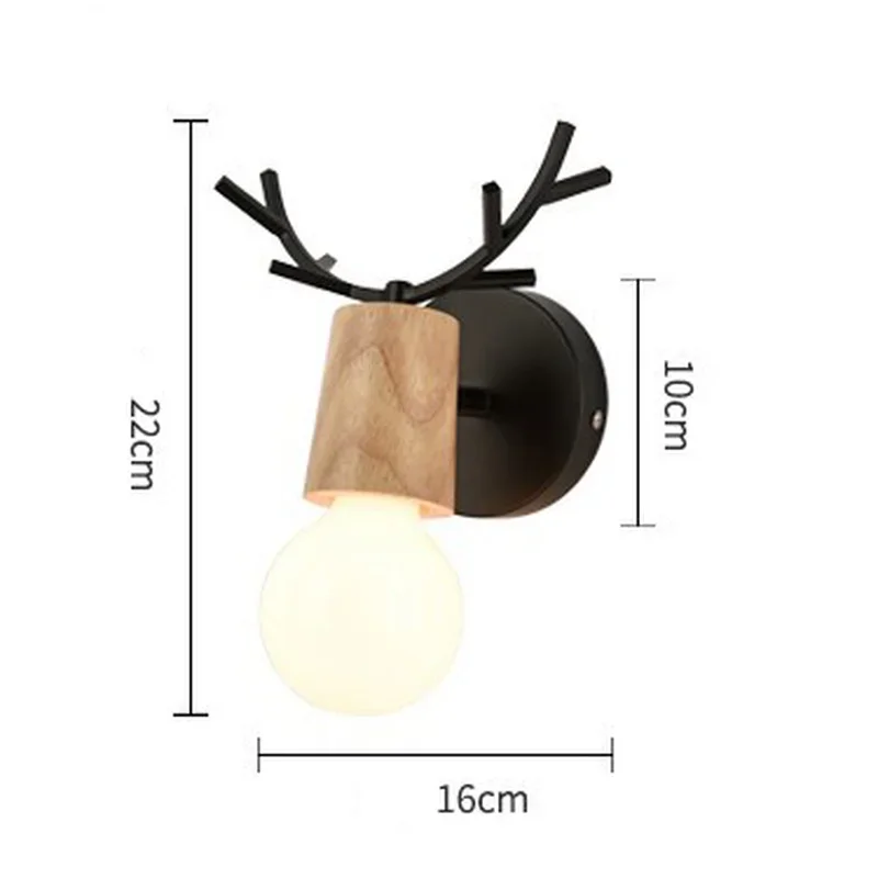 Deer Antler Wall Light Nordic Modern Adjustable Wall Sconces Colorful Cartoon Animal Lamp Mounted Children Room Reading Lighting