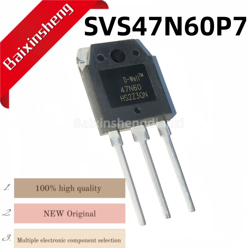 

10 pieces, SVS47N60P7,47N60,TO-3P, High power transistor, brand new in stock