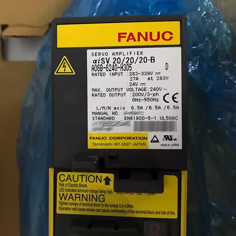 

A06B-6240-H305 New Fanuc Servo Driver IN STOCK Fast ship