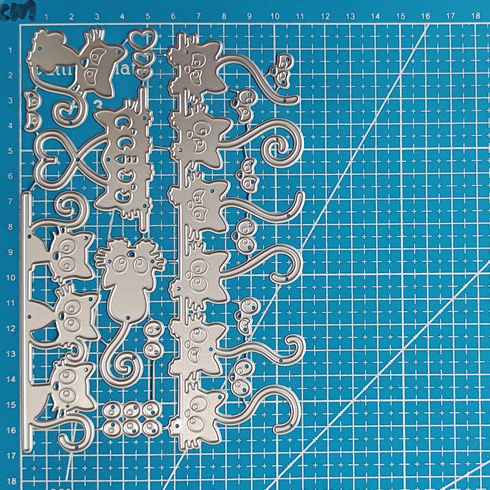 Glück Göttin Metall Schneiden Stirbt Katze Grenze Diy Scrapbooking Fotoalbum Dekorative Präge Papier Karte Handwerk
