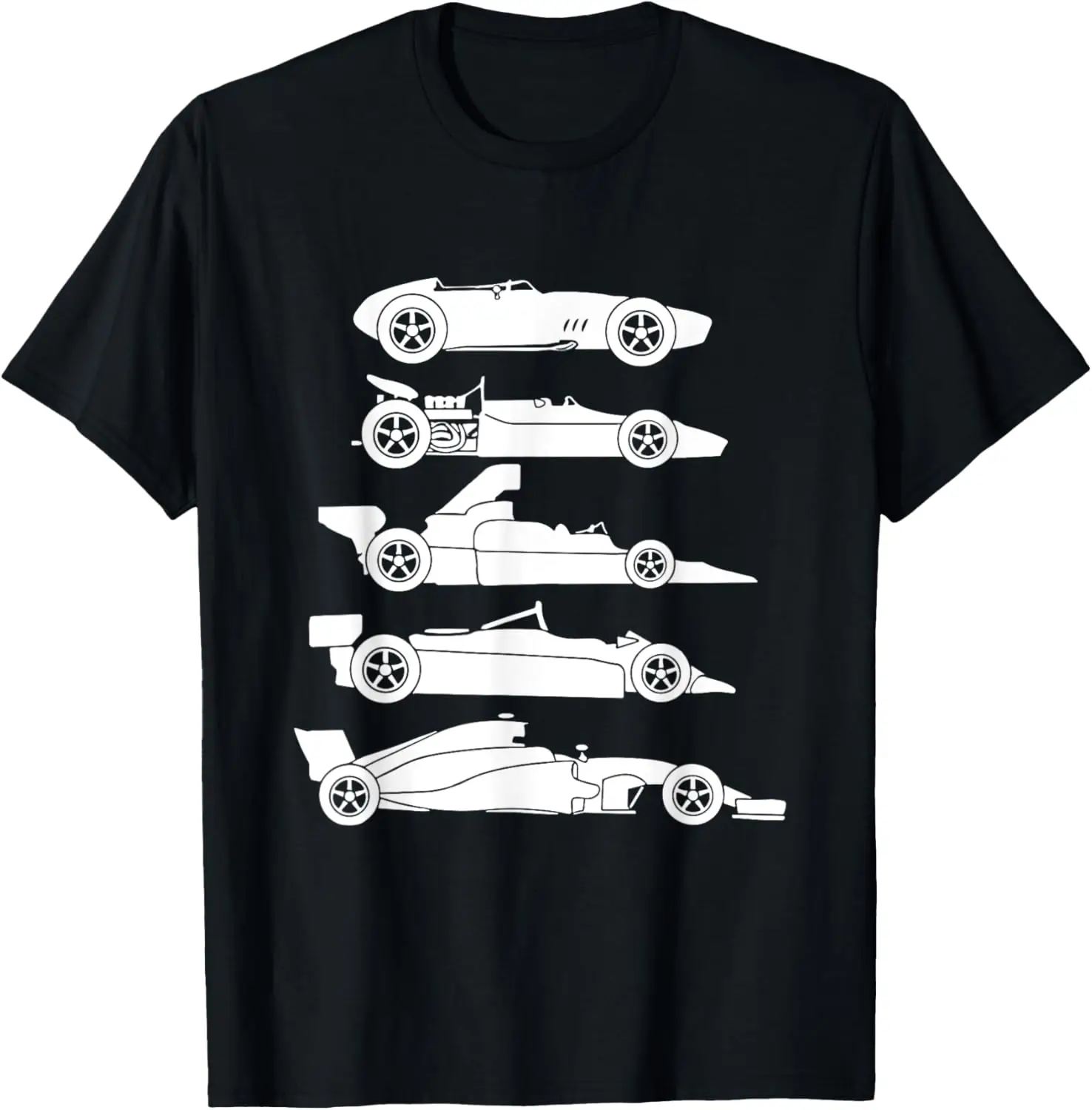 Evolution Of The Formula Car One T-Shirt