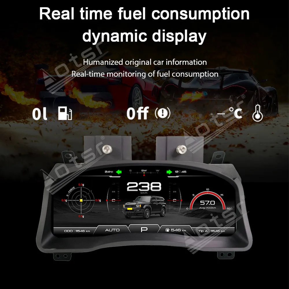 

Новый цифровой кластерный экран одометра для Toyota Prado 2004-2009, ЖК-мультимедийный плеер, приборная панель, измеритель скорости