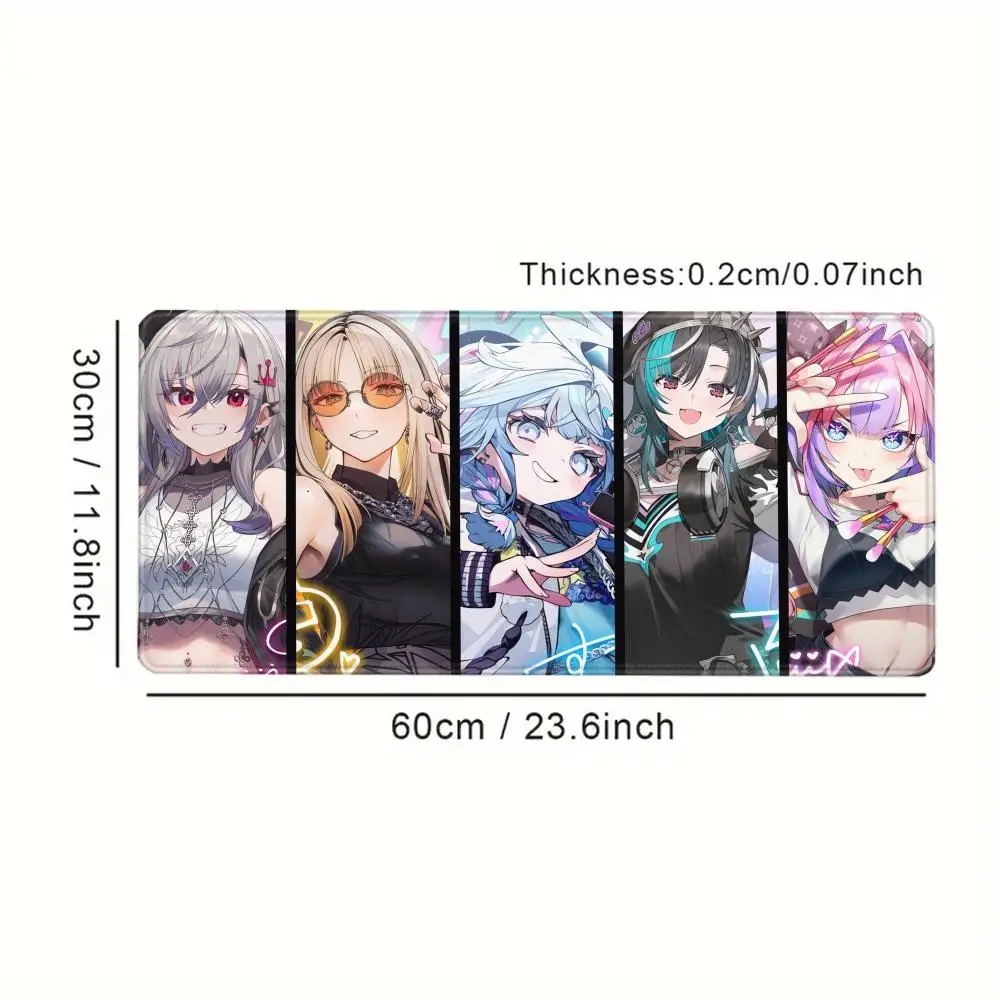 VSPO Rubber Mouse Pad VTuber Virtual YouTuber Large Mousepad XXL Padding Computer Keyboard Mat Anime Pc Gaming Accessories Mat