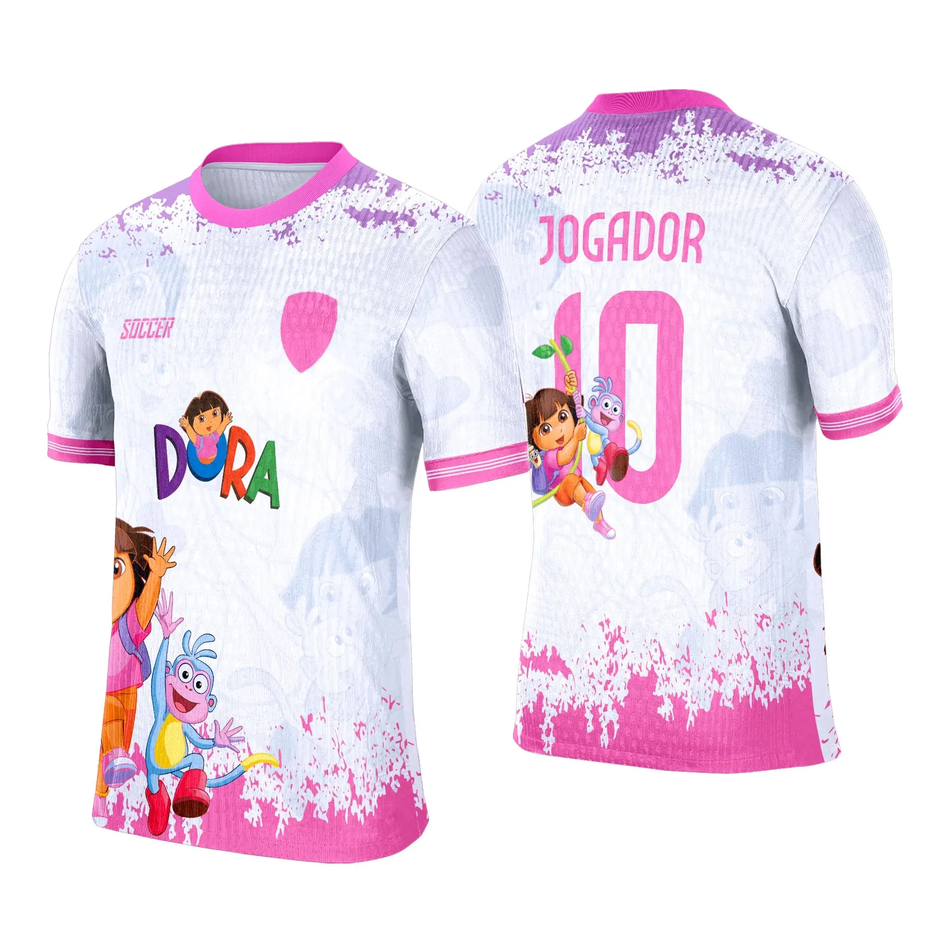 

2025 Miniso Disney Specially Designed Dora Sports Jersey Boys Girls Training American Cartoon Anime Classic Men Women No.10 Top