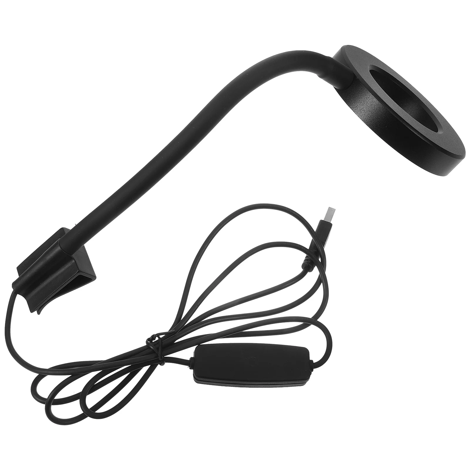 

Small Fish Tank Light 8W USB Aquarium Lamp Black Round Waterproof Lighting For Plastics Stable Durable Bright Beads