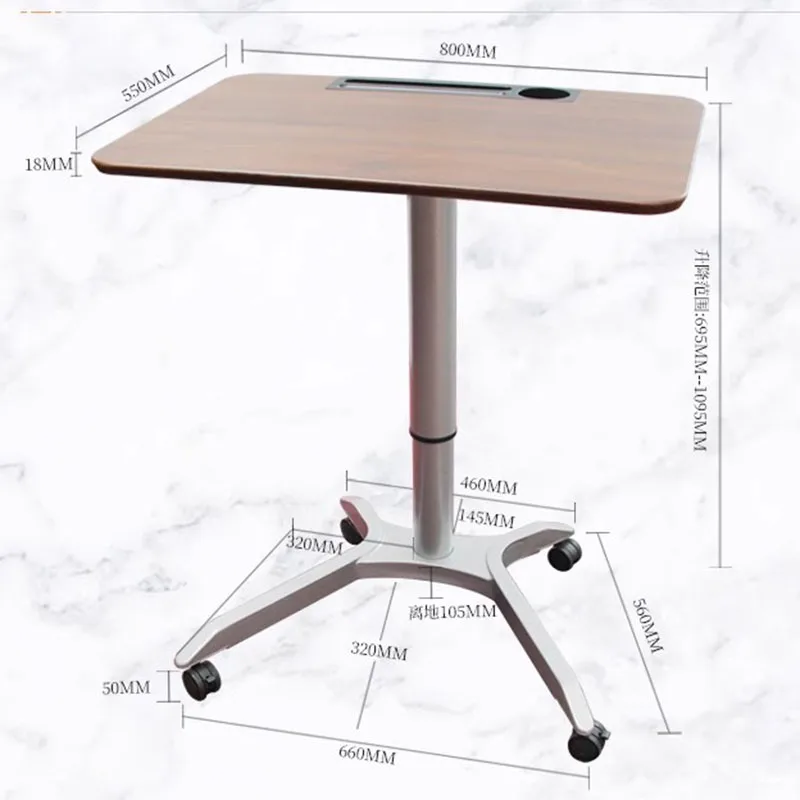 Automatisch heffend massief houten computerbureau Verplaatsbaar en minimalistisch notebookbureau Studie Luie bank 탁자 Kantoormeubilair AA