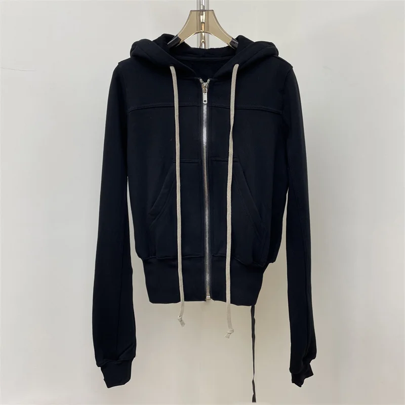 Women's sweatshirt New zipper slim fit hooded long sleeved top for autumn 2025 High quality pure cotton hoodie y2k women's coat