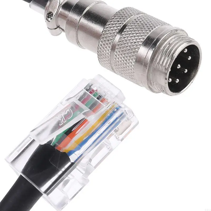 M3GA 8 Pin to RJ-45 Modular Plug Mic Cable Adapter for Yaesu Microphone MD-200 MD-100 FT-450 FT-900 FT-991