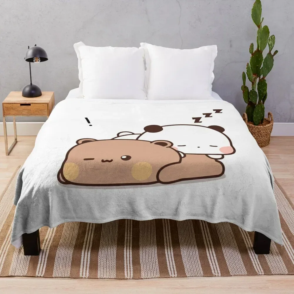 

Panda Bear, Bubu Dudu Love Sleep Throw Blanket Cozy Sofa Blanket for TV Watching Napping