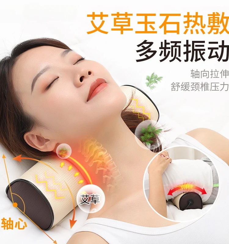 Massager Full Body Multifunctional Heating Vibration Neck Electric Headrest Cervical Massager