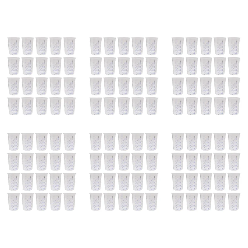 

ABKJ-120 шт. пластиковые одноразовые чашки для смешивания красок, мерные чашки для заливки эпоксидной смолы 600 мл