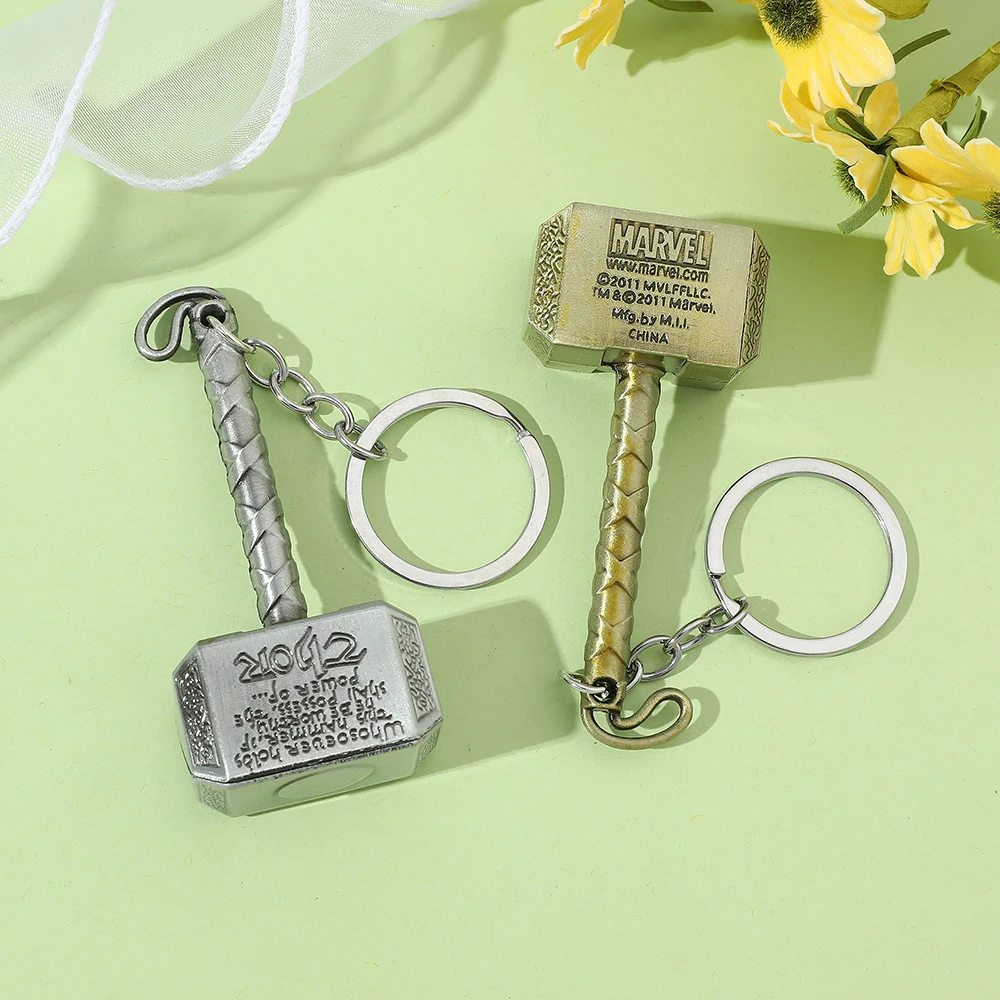 Trendiger Avengers Thor Mjolnir Schlüsselanhänger - Superhelden-Thor-Schlüsselhalter Rucksack-Accessoire für Filmfans Persönliches Geschenk – Detail 14