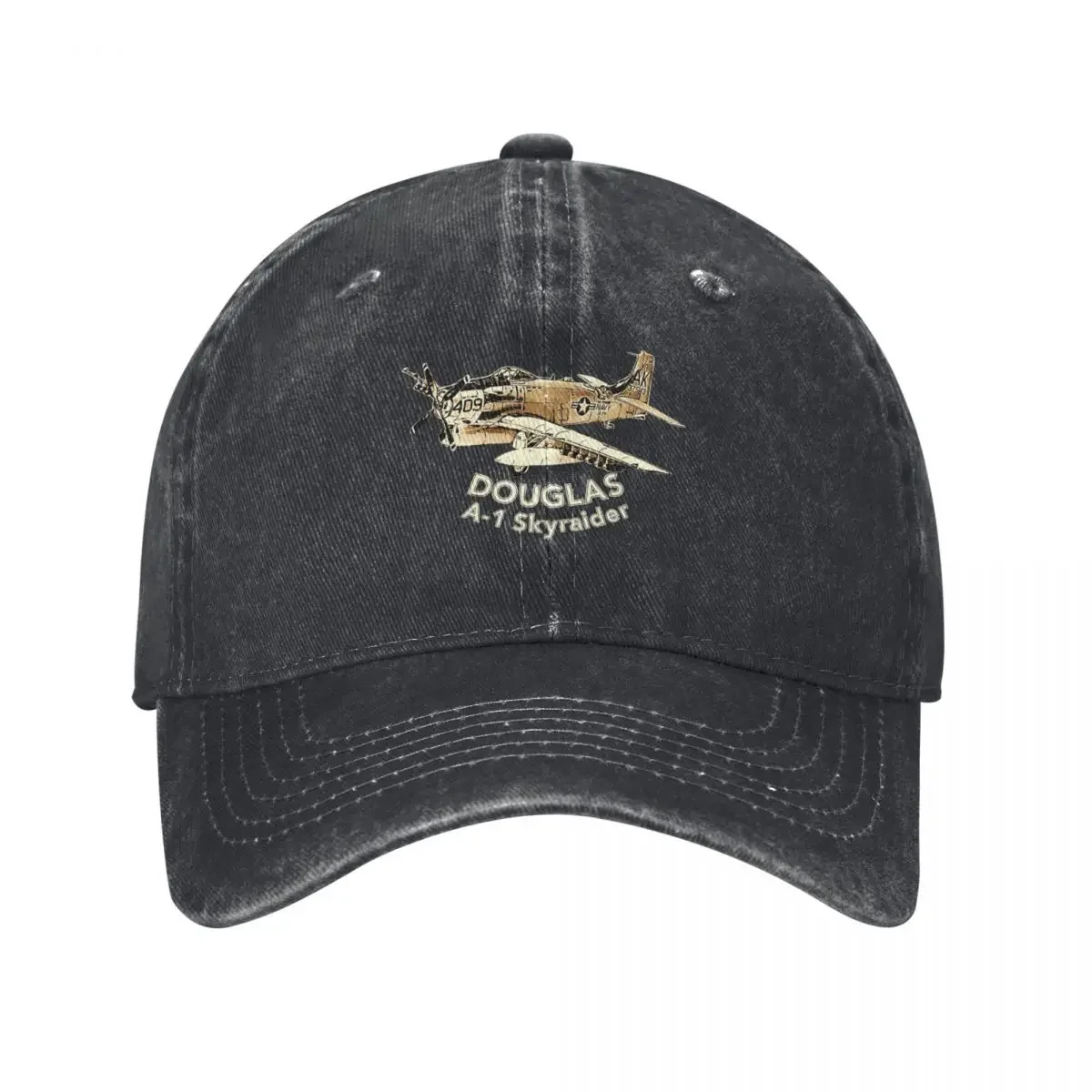 McDonnell Douglas A-1 Skyraider Vintage Military Aircraft Baseball Cap Custom Cap Hat Man Luxury Mens Women's