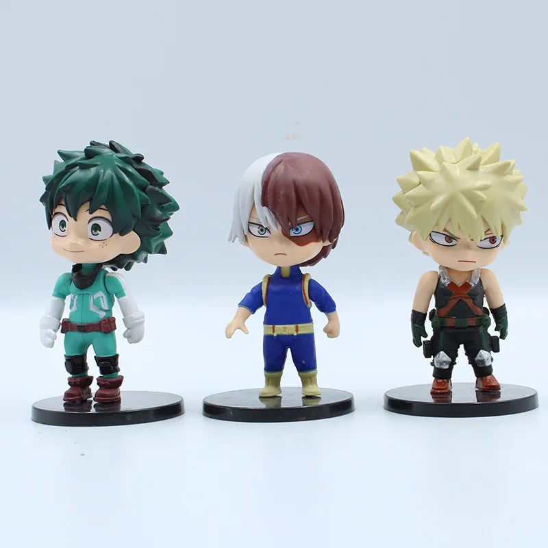 Figura de ação My Hero Academia para criança, Midoriya Izuku Todoroki Shoto, modelo móvel, coleção doméstica, enfeite de carro, brinquedos, 10cm