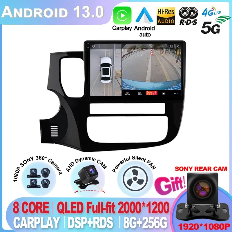 

Android 13 Auto Radio For Mitsubishi Outlander 3 GF0W GG0W 2012-2018 4G Carplay Car Multimedia 2din Autoradio New Monitor DSP