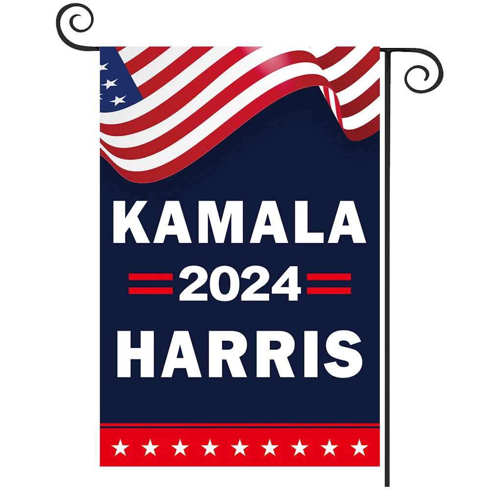 Kamala Harris 2024 Garden Flag with Vivid Color Harris for President Flags Indoor Outdoor Banner for American President Election