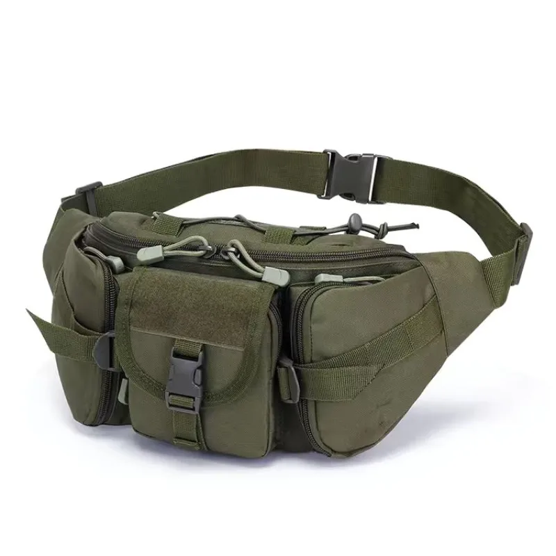 Men's Tactical Outdoor Hiking Waist Bag Multifunctional Mountain Camouflage Waterproof Nylon Military Bag Phone Fitness Bags