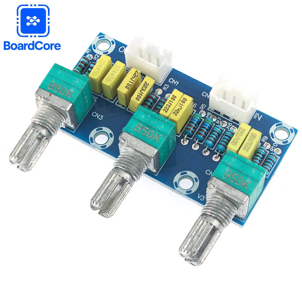 XH-M802 Passive Tone Control Board Hi-Fi Audio Preamplifier Module for Bass/Treble Adjustment Preamp EQ for Amplifier
