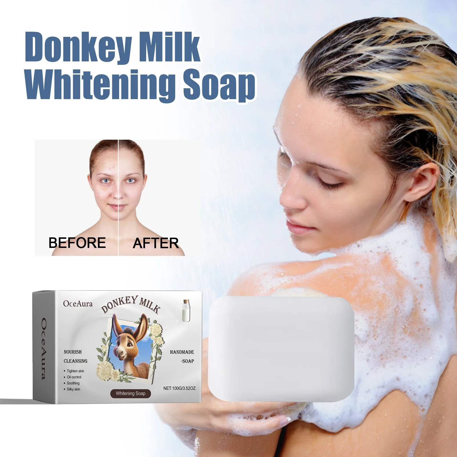 

Bathing and Skincare Soap For Body and Back Cleaning, Lightening Underarm Dullness, Moisturizing and Whitening Skin Soap