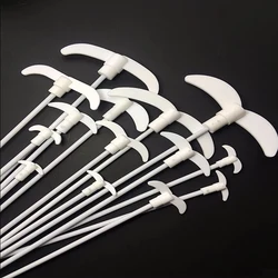 Length 250mm 300mm 400mm 500mm PTFE Stir Paddle Oar Dia 40mm 55mm 65mm 85mm 100mm 118mm Stirrer Stirring Blade Rod Dia 7mm，1Pcs
