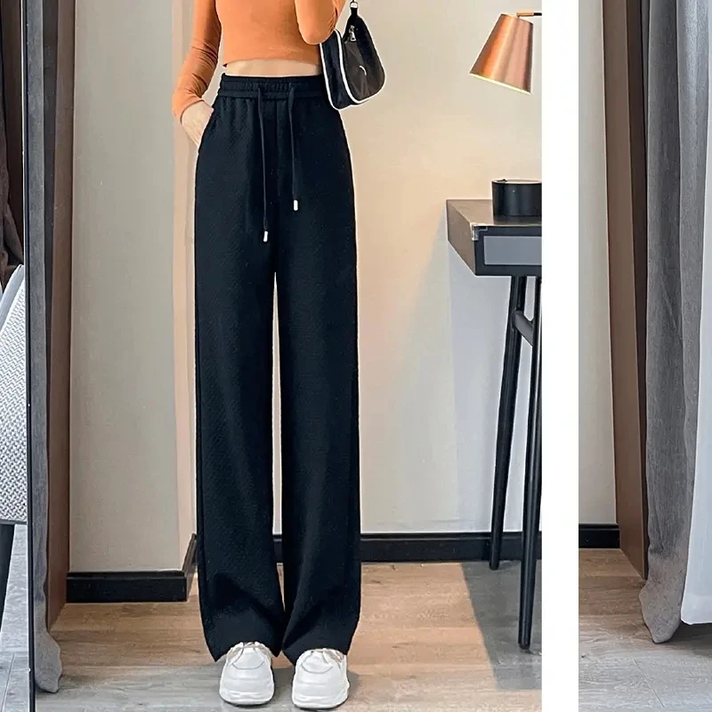 Loose High Waist Wide Leg Pant Women's Casual Trousers 2023 New Y2K Vintage Korean Streetwear Aesthetic Design