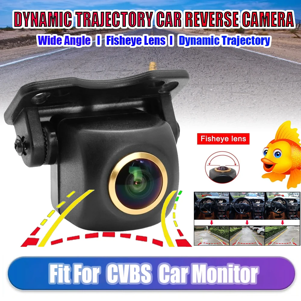

Car Backup Camera with 170° Fisheye Lens & Color Night Vision - Real-Time Dynamic Trajectory Guidance, 1080P HD CCD Wide-Angle