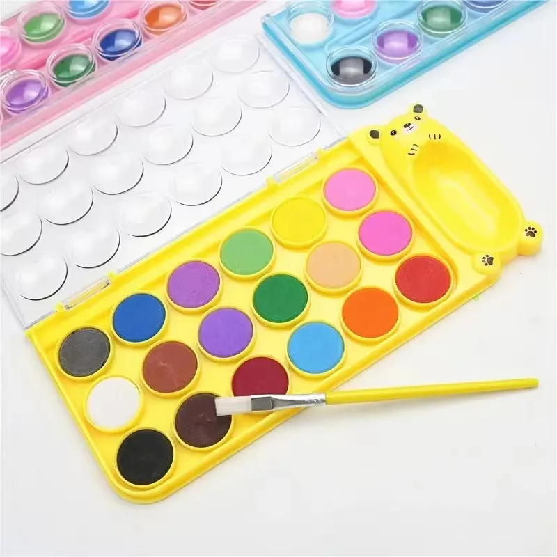

Children's Beginner Solid Watercolor Paint 12 18 Colors Set Drawing Practice Drawing Coloring Tool Kid's Colored Pen