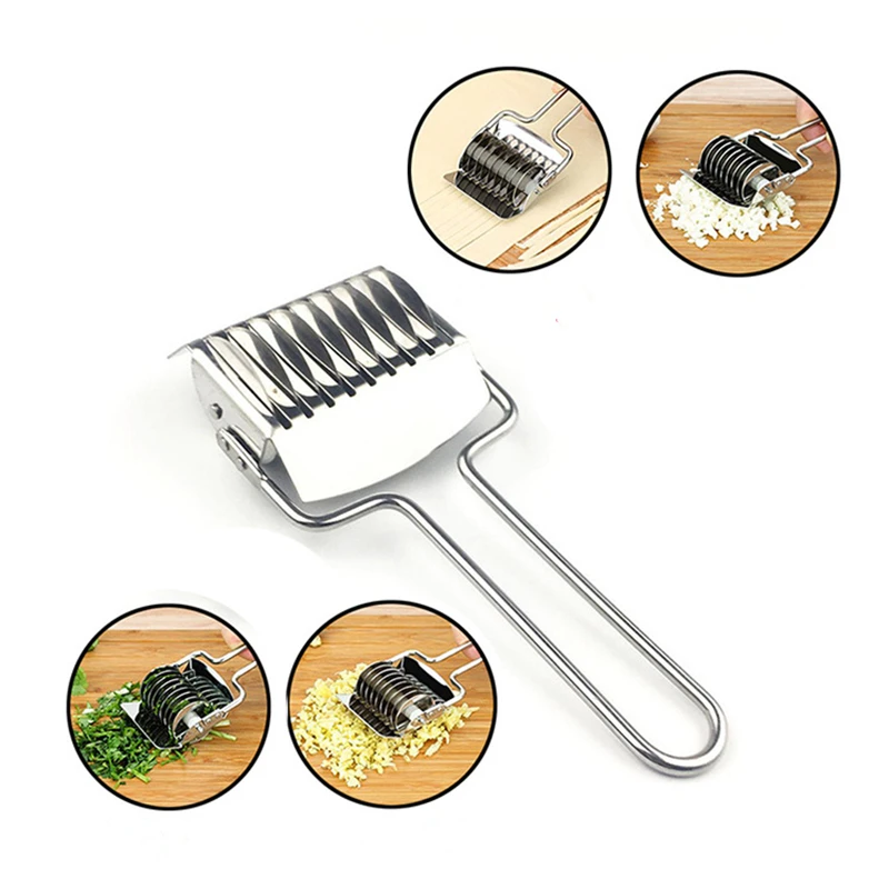 Manual Noodle Cutter Stainless Steel Roller Noodle Maker Fast Food Noodles Dough Rolling Machine Pasta Tools Gadgets for Kitchen