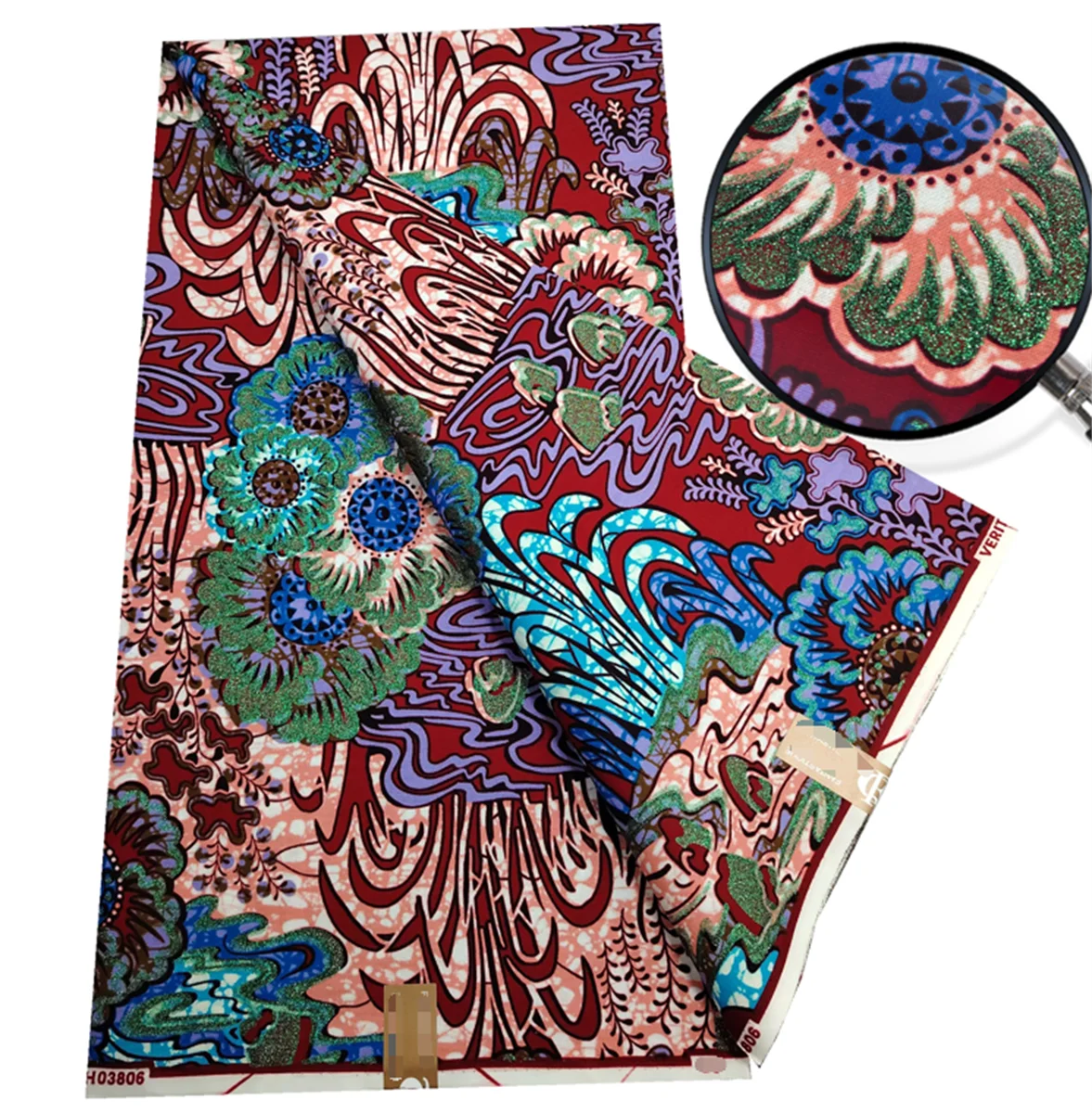 

Grand Super 100% хлопок, африканская восковая ткань, высокое качество, Анкара, восковая ткань с принтом, 6 ярдов, женская ткань для шитья