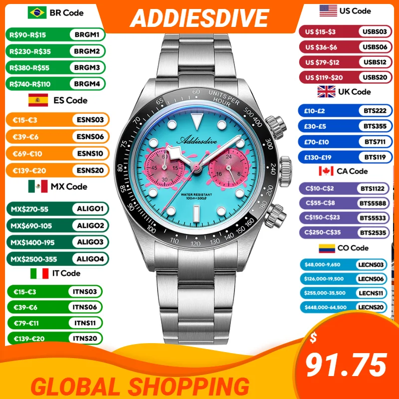 Zero Luxury Watch - ADDIESDIVE 2026 NEW Multifunctional Chronograph VK64