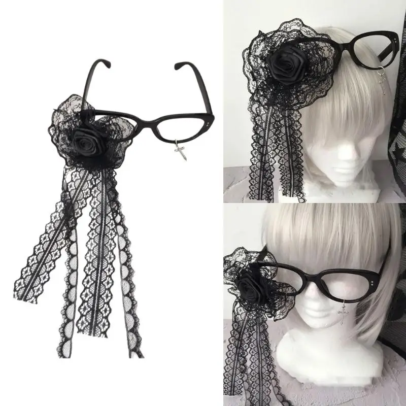

Funny Novelty Eyewear Subcultures Crucifix Glasses Frame Gothic Crosses Eyeglasses Party Glasses Anime Cosplay Costumes 6XDA
