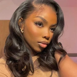 Wear And Go Body Wave Bob Wig Human Hair Wigs For Black Women Prebleached 4x4 Glueless Lace Front Wigs Pre Plucked Short Bob Wig