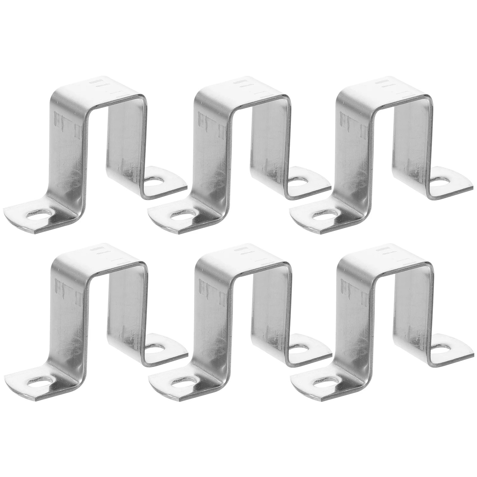 

6 Pcs Square Tubing Clamps Stainless Steel U-shaped Bracket Pipe Clamp 40x40mm Door Closing Rod Brackets for Mounting Projects
