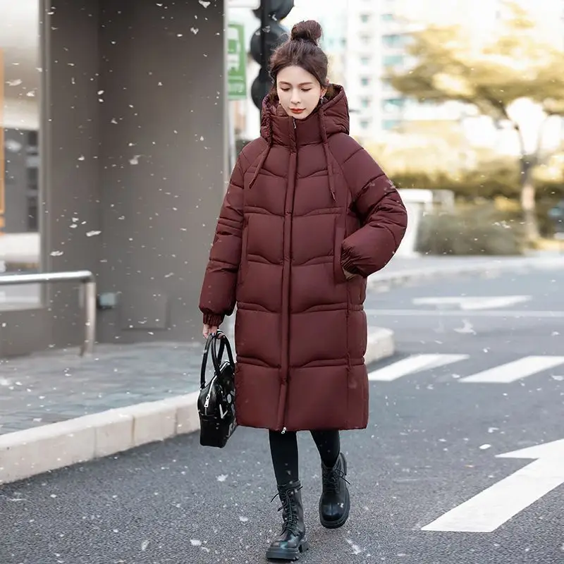 メンズレディース兼用 ロング丈ダウンコットンパッド入りジャケット 膝丈 厚手ジャケット 新作冬 カップル ゆったり 大きめサイズ 快適コート