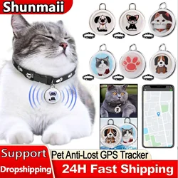 Pet Anti-Lost GPS Tracker Bluetooth-compatible Smart Wearable Waterproof Locator Real-time Tracking Dog Cat Collar Find Device