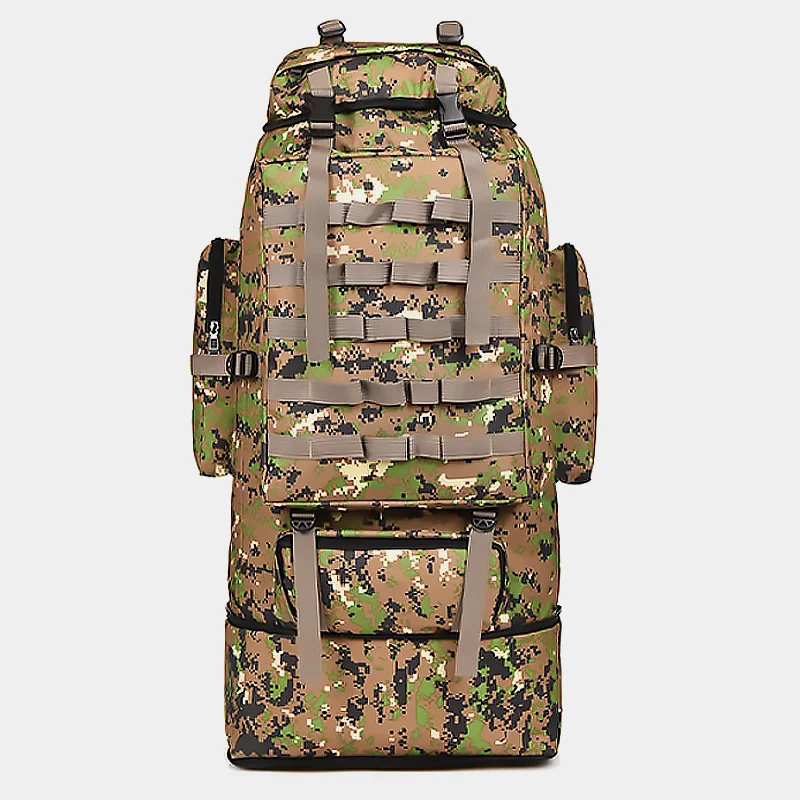 100L Men Large Camping Bag Hiking Backpack Luggage Outdoor Climbing Trekking Travel Tactical Shoulder Bags Sport Camouflage