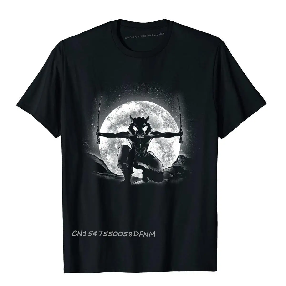 Moonlight Boar Latest Man T Shirts Demon Slayer Japan Animr Funny Print Tshirt 100% Premium Cotton Tops Shirt Gothic