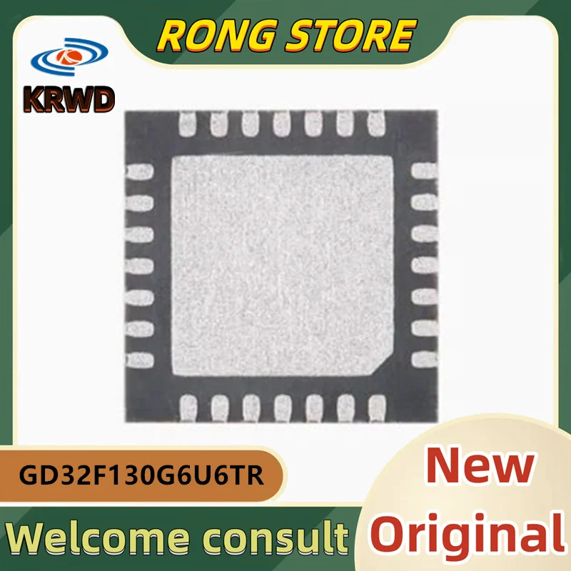 10PCS F130G6 New and Original Chip IC GD32F130G6U6TR GD32F130G6U6 QFN-28 ARM Cortex-M3 32-bit microcontroller-MCU