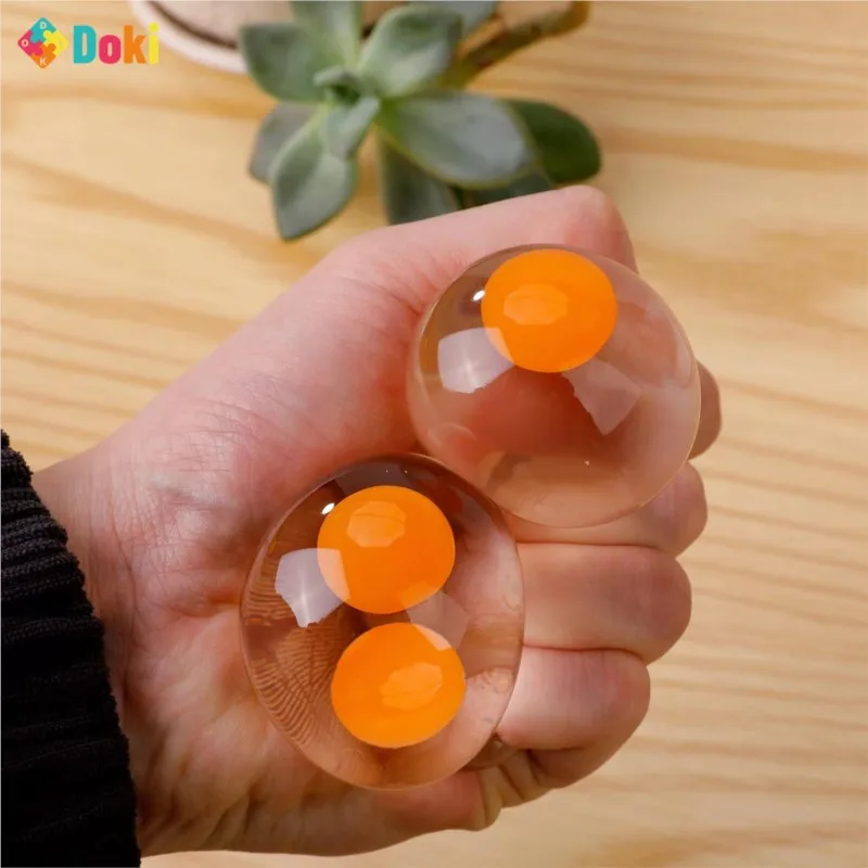 

Decompression Pinch Yolk Egg Decompression Best-selling Vent Water Ball Egg Simulation Spoof Double Yolk Egg Decompression Toy