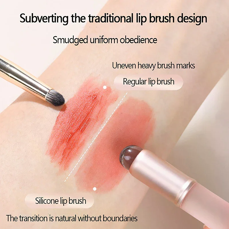 1 قطعة فرشاة الشفاه سيليكون مستديرة رئيس فرشاة المخفي فرشاة الشفاه فرشاة إصبع اللب فرشاة غطاء أحمر الشفاه فرشاة للمكياج أدوات ماكياج #3